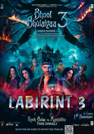 Labirint 3 / Bhool Bhulaiyaa 3 Hind kino Uzbek tilida O'zbekcha (2024) tarjima kino HD skachat